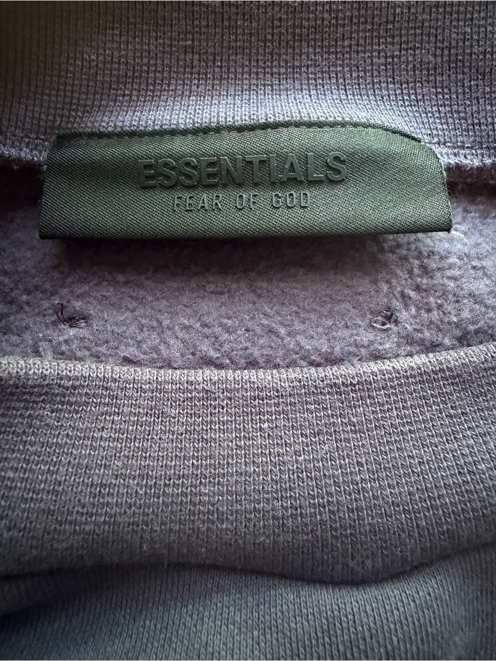 Fear Of God Essentials Marine University Fleece Crewneck Sweatshirt Size Medium - Picture 7 of 12